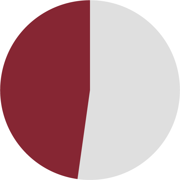 Pie chart highlighting 47.6%