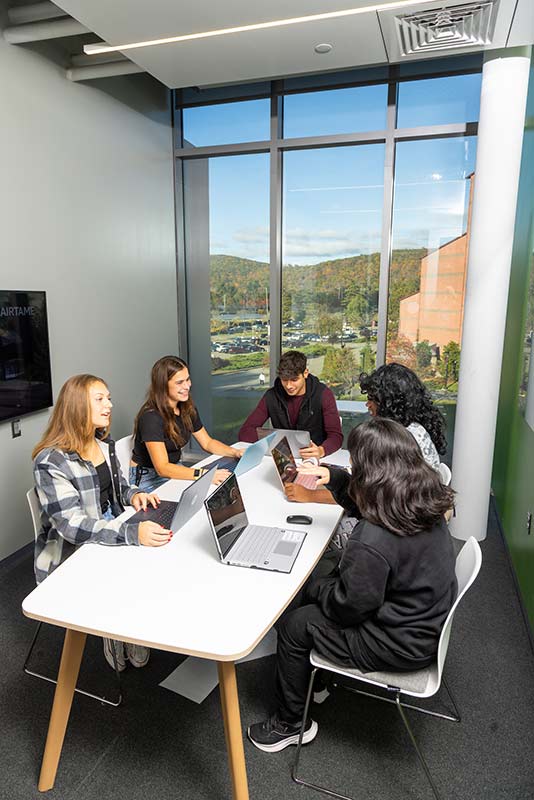 Students studying in the Learning Commons