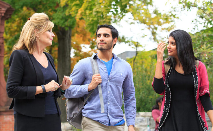 Master's Degree in Accounting - Professor Constance Crawford with Ramapo students